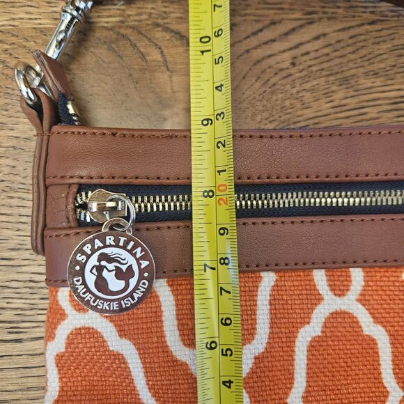 Spartina 449 Crossbody Bag Linen and Leather Sallie Ann Daufuskie - Picture 8 of 10